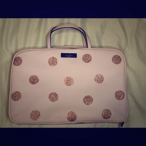 Kate Spade Jewelry Travel Bag with pink glitter